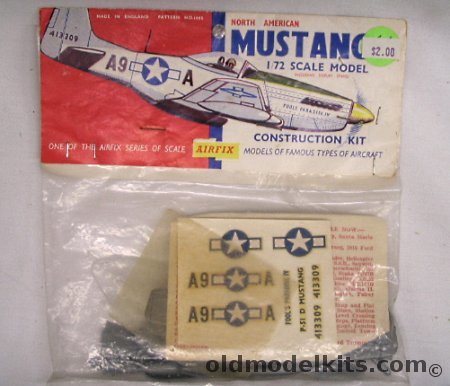 Airfix 1/72 North American P-51D Mustang - Bagged Type 2 Logo, 1405 plastic model kit